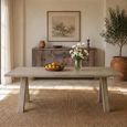 Peggy Trestle Dining Table - 220cm - 8 Seater - Natural - Solid Wood