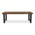 Bassano Industrial Dining Table - 220cm - 8 Seater - Brown and Black - Recycled Wood and Metal