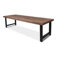 Bassano Industrial Dining Table - 300cm - 12 Seater - Brown and Black - Recycled Wood and Metal