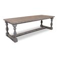 Campione Dining Table - 220cm - 8 Seater - Distressed Grey - Pine Wood