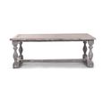 Campione Dining Table - 220cm - 8 Seater - Distressed Grey - Pine Wood