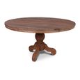 Floris Dining Table - 160cm - 6 Seater - Round - Pedestal - Brown - Recycled Teak Wood