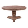Madison Dining Table - 160cm - 6 Seater - Pedestal - Brown - Wooden
