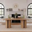 Cerchi Dining Table - 244cm - 10 Seater - Natural - Wooden
