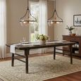 Distressed Dining Table - 233cm - 10 Seater - Black - Dark Wood