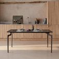 Jake Dining Table - 200cm - 8 Seater - Black - Recycled Wood and Metal