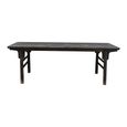 Distressed Dining Table - 233cm - 10 Seater - Black - Dark Wood