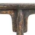 Distressed Dining Table - 233cm - 10 Seater - Black - Dark Wood