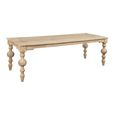 Havana Dining Table - 240cm - 10 Seater - Turned Legs - Natural - Wooden