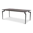 Jake Dining Table - 200cm - 8 Seater - Black - Recycled Wood and Metal