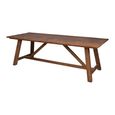 Kentucky Dining Table - 240cm - 10 Seater - Trestle Base - Brown - Wooden