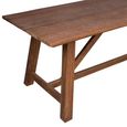 Kentucky Dining Table - 240cm - 10 Seater - Trestle Base - Brown - Wooden