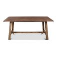 Riva Dining Table - 180cm - 8 Seater - Rustic Brown - Dark Oak