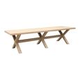 Tennessee Dining Table - 300cm - 12 Seater - Cross Legs - Natural - Wooden