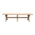 Tennessee Dining Table - 300cm - 12 Seater - Cross Legs - Natural - Wooden