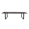 Trunk Industrial Dining Table - 300cm - 12 Seater - Live Edge - U Legs - Matt Black - Wood and Metal