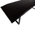 Trunk Industrial Dining Table - 300cm - 12 Seater - Live Edge - U Legs - Matt Black - Wood and Metal