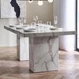 Rome Dining Table - 180cm - 8 Seater - White - Marble Effect