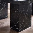 Rome Dining Table - 180cm - 8 Seater - Black - Marble Effect