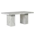 Rome Dining Table - 180cm - 8 Seater - White - Marble Effect