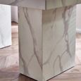 Rome Dining Table - 180cm - 8 Seater - White - Marble Effect