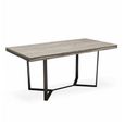 Jupiter Extending Dining Table - 160cm-264cm - 6-10 Seater - Geometric Base - Eco Stone and Black