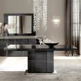 Montecarlo Extending Dining Table - 160cm-210cm - 6-8 Seater - Pedestal - Grey Koto High Gloss