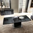 Montecarlo Extending Dining Table - 196cm-250cm - 8-10 Seater - Pedestal - Grey Koto High Gloss