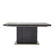 Montecarlo Extending Dining Table - 160cm-210cm - 6-8 Seater - Pedestal - Grey Koto High Gloss