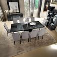 Montecarlo Extending Dining Table - 196cm-250cm - 8-10 Seater - Pedestal - Grey Koto High Gloss