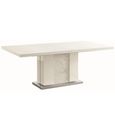 Canova Extending Pedestal Dining Table - 8-10 Seater - 196-250cm - White Gloss