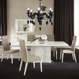 Canova Extending Pedestal Dining Table - 8-10 Seater - 196-250cm - White Gloss