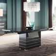 Versilia Extending Pedestal Dining Table - 6-8 Seater - 160cm-210cm - Black
