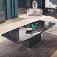 Versilia Extending Pedestal Dining Table - 8-10 Seater - 196cm-250cm - Black