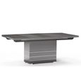 Versilia Extending Pedestal Dining Table - 6-8 Seater - 160cm-210cm - Black