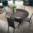 Versilia Round Pedestal Dining Table - 6 Seater - 160cm - Black