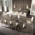 Tivoli Extending Pedestal Dining Table - 8-10 Seater - 196cm-250cm - Grey Wood
