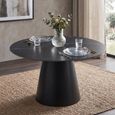 Calgary Dining Table - 110cm - 4 Seater - Round - Black