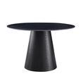Calgary Dining Table - 110cm - 4 Seater - Round - Black