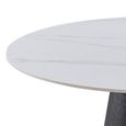 Calgary Dining Table - 110cm - 4 Seater - Round - White and Black