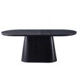 Calgary Dining Table - 200cm - 8 Seater - Oval - Black
