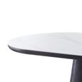 Calgary Dining Table - 200cm - 8 Seater - Oval - White and Black