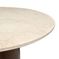 Brix Bottecino Dining Table - 120cm - 4 Seater - Round - Pedestal - Chestnut - Ceramic and Mango Wood