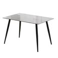 Argenta Dining Table - 120cm - 4 Seater - Grey and Black - Sintered Stone Top