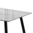 Argenta Dining Table - 120cm - 4 Seater - Grey and Black - Sintered Stone Top