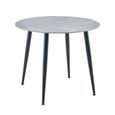 Argenta Dining Table - 90cm - 4 Seater - Round - Grey and Black - Sintered Stone Top