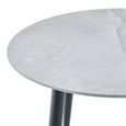 Argenta Dining Table - 90cm - 4 Seater - Round - Grey and Black - Sintered Stone Top