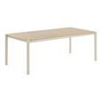 Abela Outdoor Dining Table - 200cm - 8 Seater - Sand and Natural - Wood and Aluminium