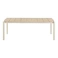 Abela Outdoor Dining Table - 200cm - 8 Seater - Sand and Natural - Wood and Aluminium