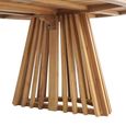 Berja Dining Table - 200cm - 8 Seater - Oval - Slatted Base - Natural - Teak Wood